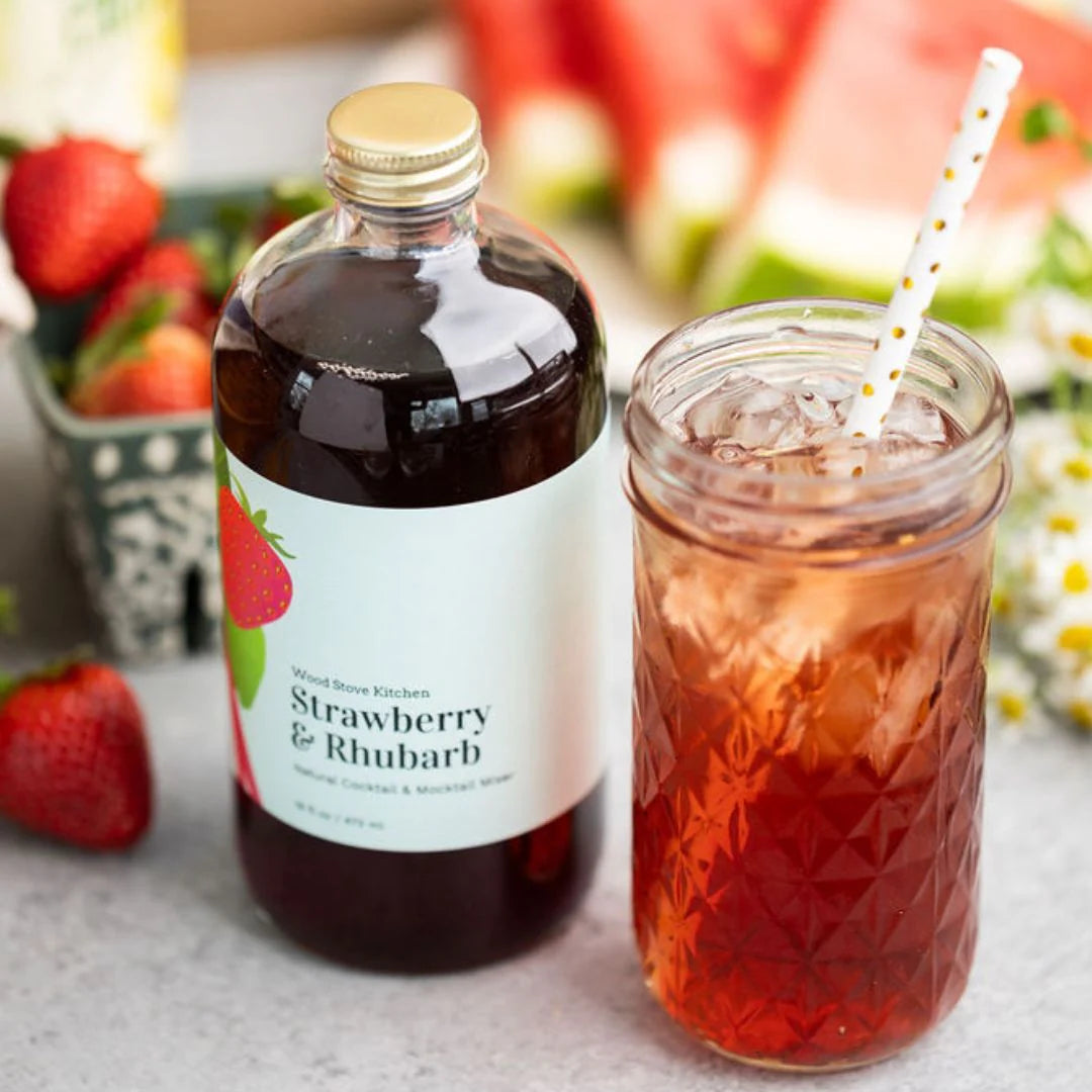 Strawberry and Rhubarb Cocktail and Mocktail Mixer