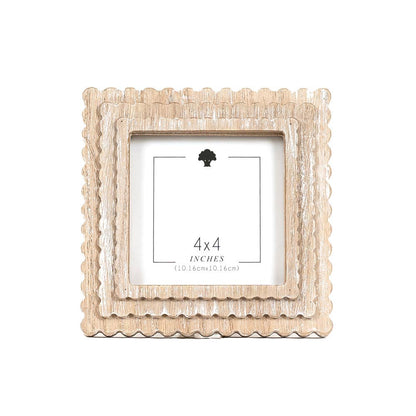 Natural Wood Scallop Frame 4x4
