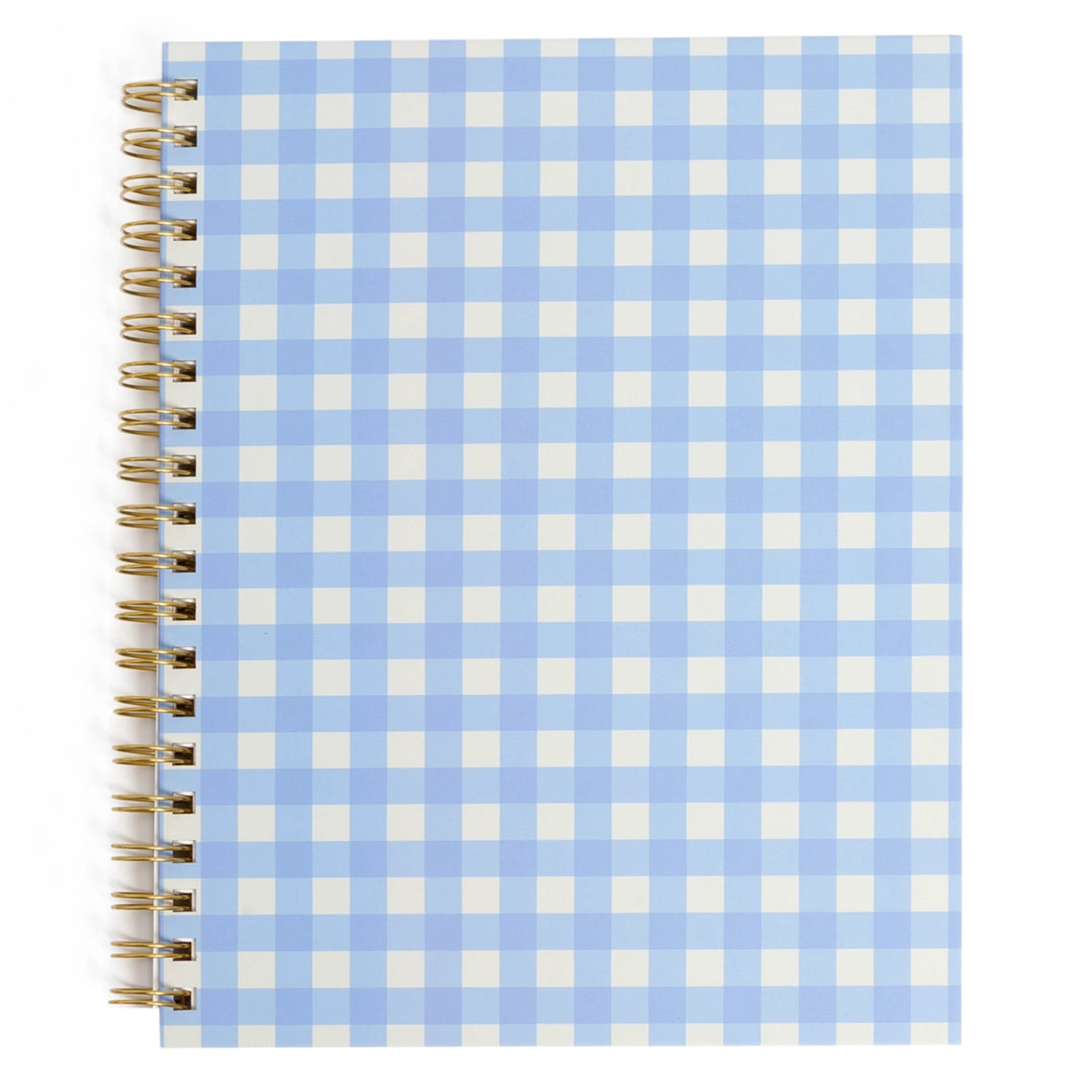 Blue Gingham Spiral Notebook