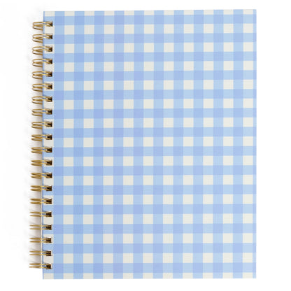 Blue Gingham Spiral Notebook