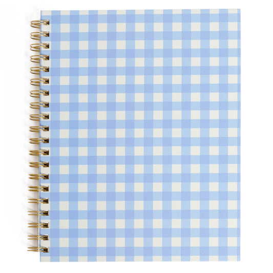 Blue Gingham Spiral Notebook