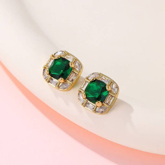 Emerald Stud Earrings
