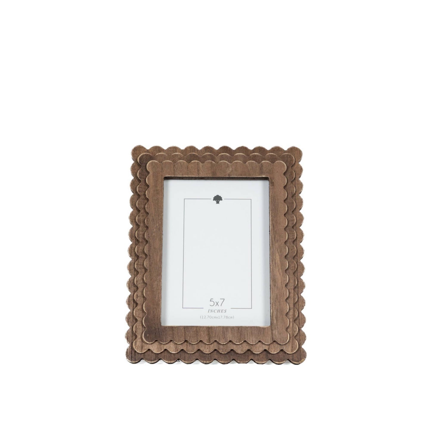 Espresso Wood Scallop Frame 5x7