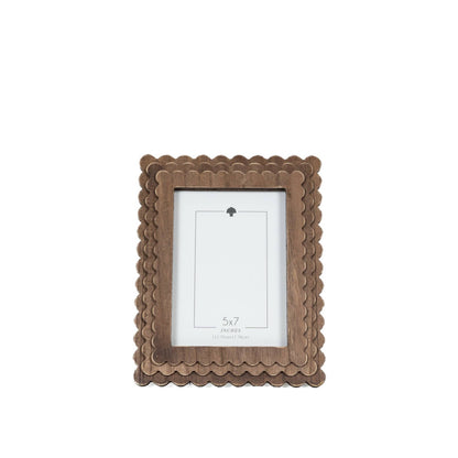 Espresso Wood Scallop Frame 5x7