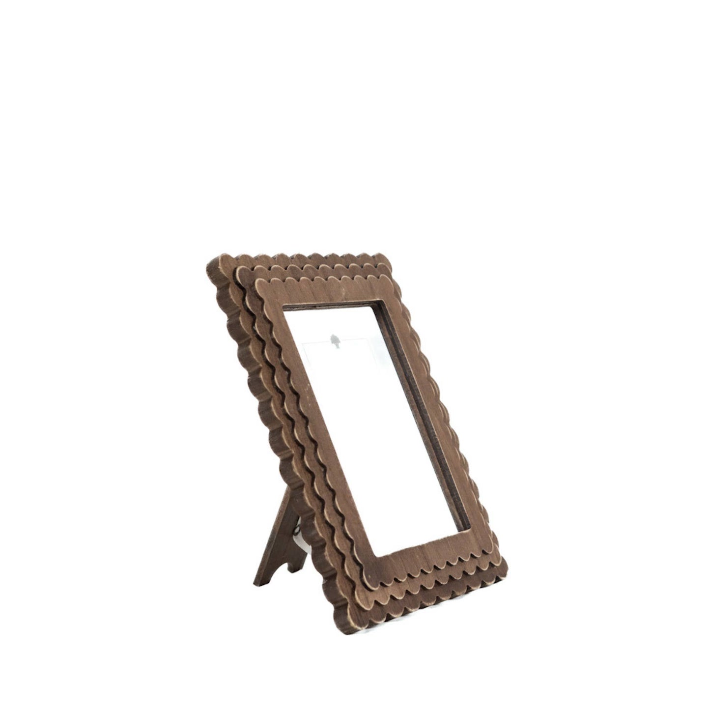 Espresso Wood Scallop Frame 5x7