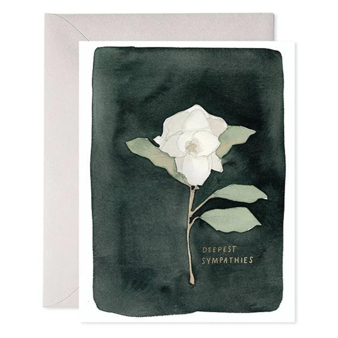 White Flower Sympathy Card