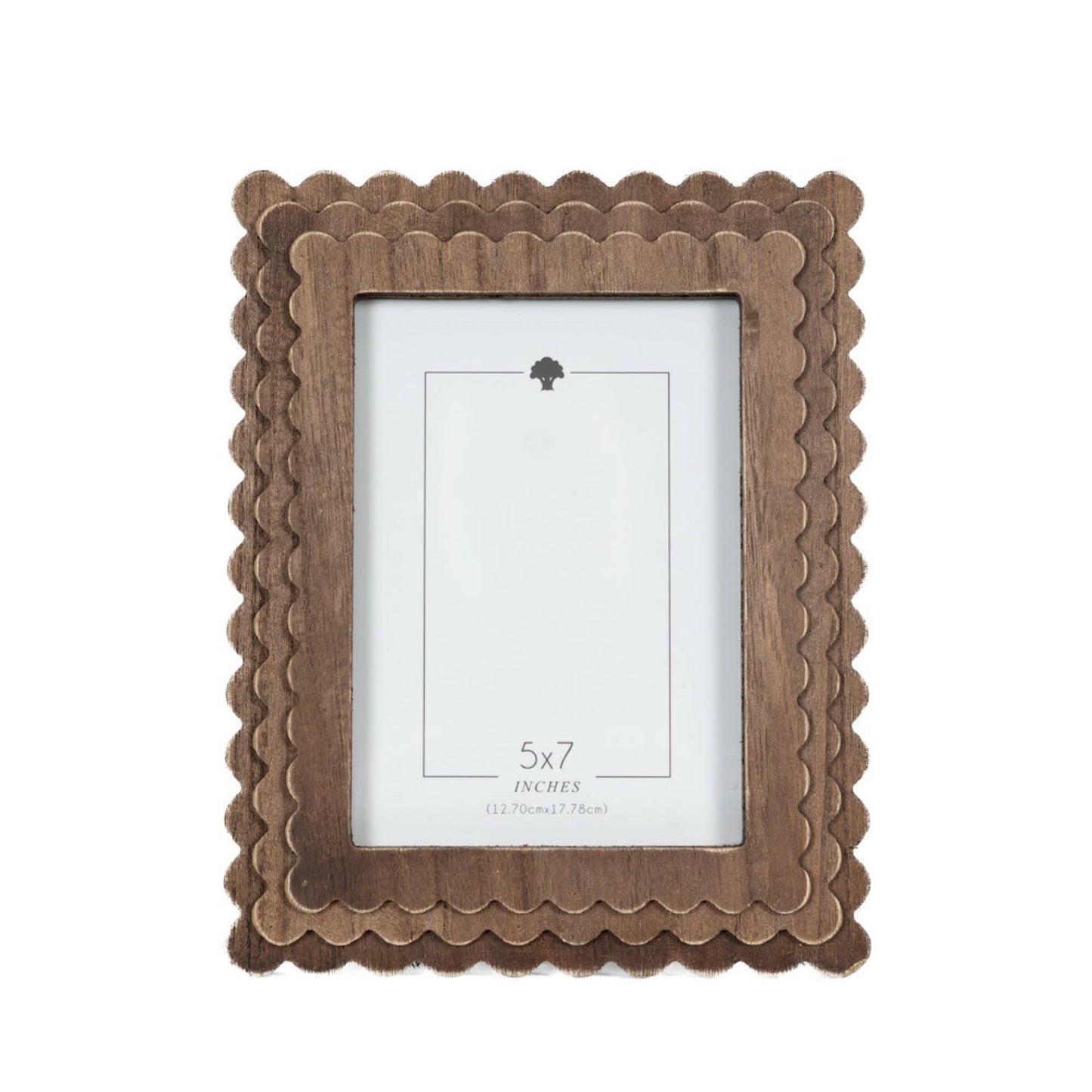 Espresso Wood Scallop Frame 5x7