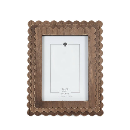 Espresso Wood Scallop Frame 5x7