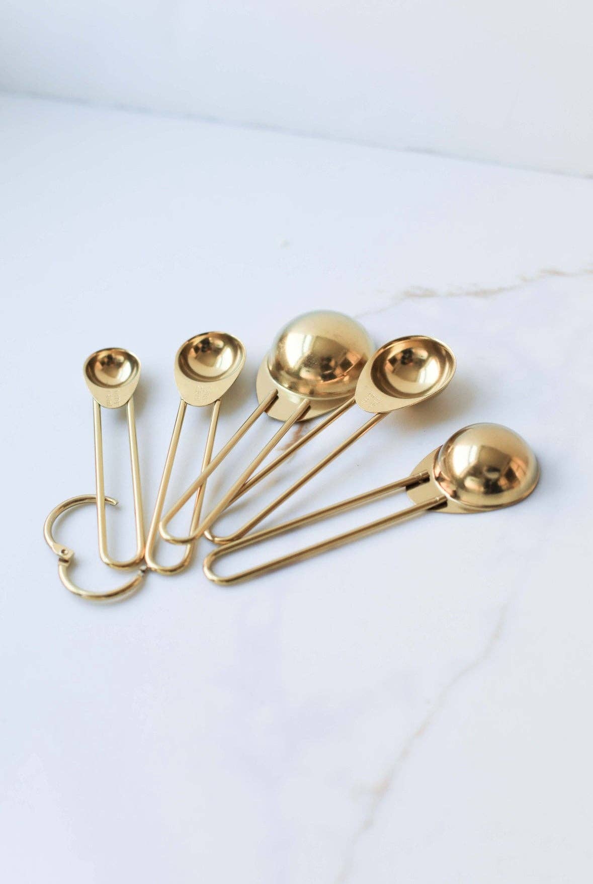 Gold Stainless Steel Measuring Spoon Set