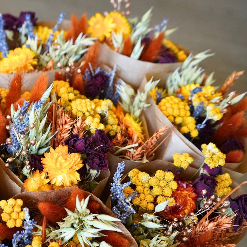 Harvest Sunset Dried Flower Bouquet | Fall Decor