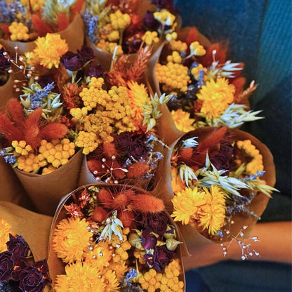 Harvest Sunset Dried Flower Bouquet | Fall Decor