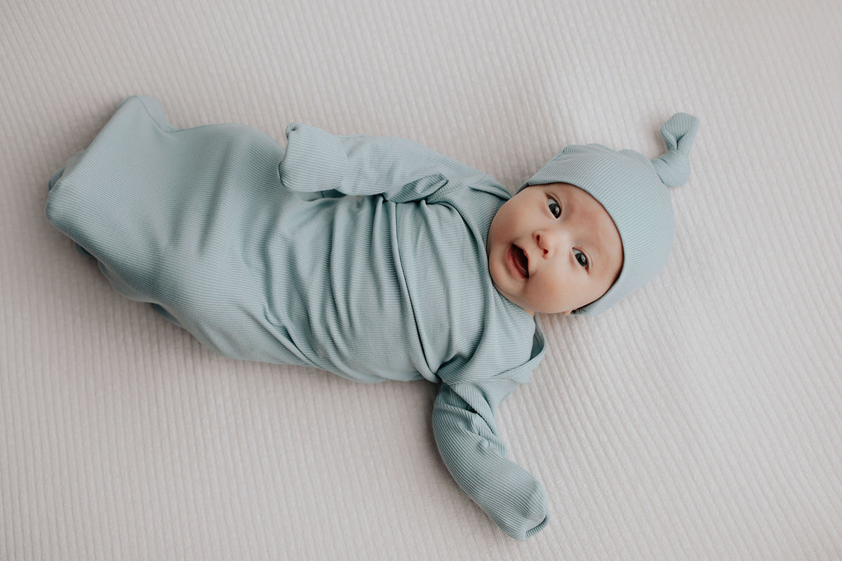 Blue Bird Newborn Gown and Hat