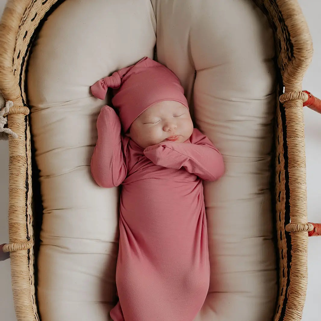 Rose Newborn Gown and Hat