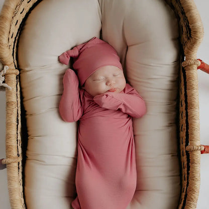 Rose Newborn Gown and Hat