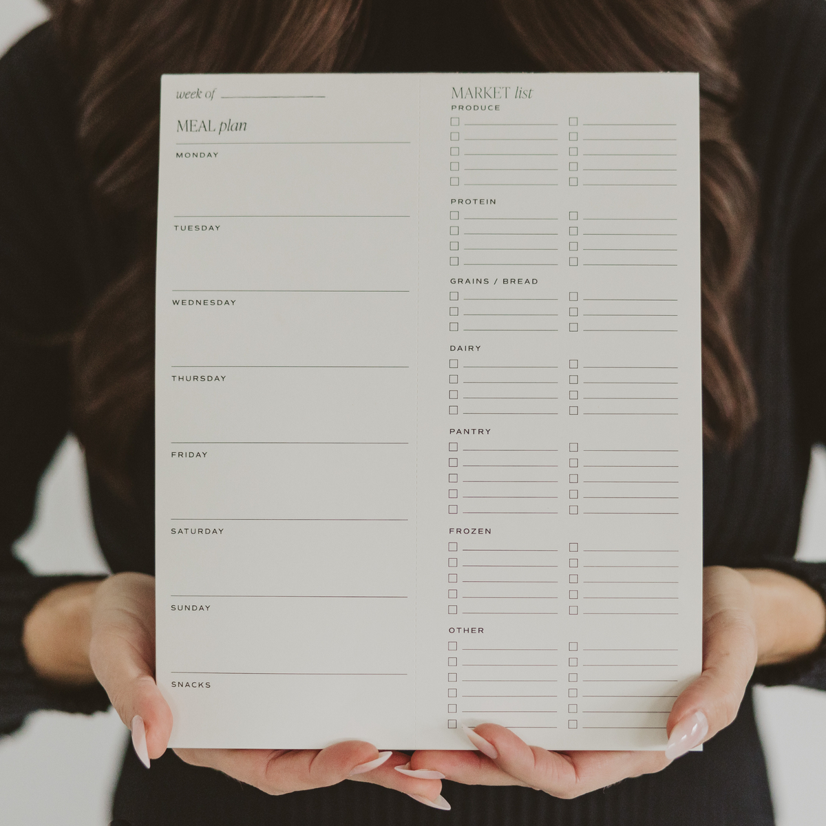 Weekly Meal Plan Notepad