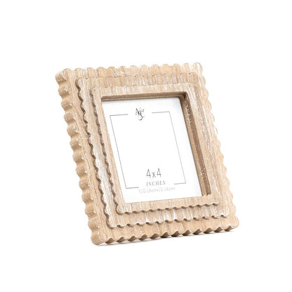Natural Wood Scallop Frame 4x4