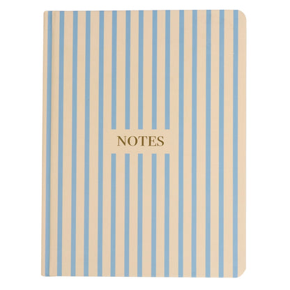 Cream and Blue Stripe Journal
