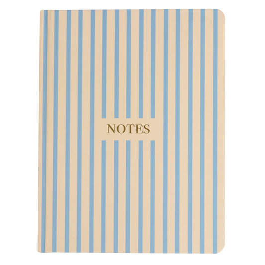 Cream and Blue Stripe Journal